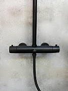 Душевая система AltroBagno Metropoli 030422 NeOp с термостатом цвет Черный матовый-2