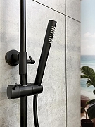Душевая система AltroBagno Metropoli 030422 NeOp с термостатом цвет Черный матовый-3