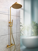 Душевая система AltroBagno Metropoli 030425 OrSp с термостатом цвет Золото матовое-1