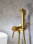 Гигиенический душ со смесителем AltroBagno Modern 060117 BG цвет Золото матовое-1