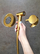 Гигиенический душ со смесителем AltroBagno Modern 060117 BG цвет Золото матовое-5