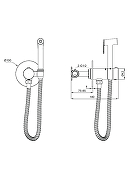 Гигиенический душ со смесителем AltroBagno Oggetto 060401 Cr с термостатом цвет Хром-7