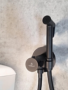 Гигиенический душ со смесителем AltroBagno Oggetto 060402 MB с термостатом цвет Черный матовый-1