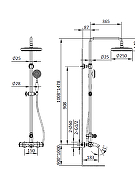 Душевая система AltroBagno Beatrice 030423 ROr с термостатом цвет Розовое золото-9