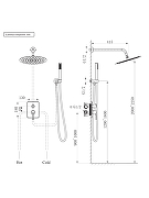 Душевая система AltroBagno Unione 040111BG цвет Золото матовое-1