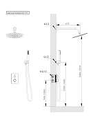 Душевая система AltroBagno Unione 040407 Cr с термостатом цвет Хром-8