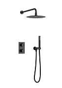 Душевая система AltroBagno Unione 040408 MB с термостатом цвет Черный матовый