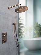 Душевая система AltroBagno Unione 040409 GM с термостатом цвет Оружейная сталь-1