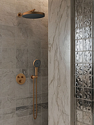 Душевая система AltroBagno Bilancia 040417 BC с термостатом цвет Медь матовая-1