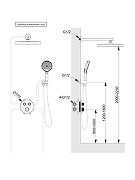 Душевая система AltroBagno Bilancia 040417 BC с термостатом цвет Медь матовая-3
