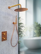 Душевая система AltroBagno Unione 040410 BC с термостатом цвет Медь матовая-1