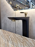 Смеситель для раковины AltroBagno Aperto 010211 NeOr цвет Черный Золото-5