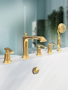 Смеситель на борт ванны AltroBagno Beatrice 020103 Or цвет Золото-1