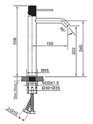 Смеситель для раковины AltroBagno Bilancia 010235 MW цвет Белый матовый-1