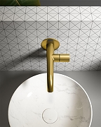 Смеситель для раковины AltroBagno Bilancia 010802 BG цвет Золото матовое-1