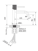 Смеситель для раковины AltroBagno Bilancia 0141 GM цвет Оружейная сталь-13