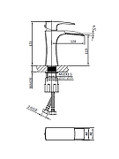 Смеситель для раковины AltroBagno Cascata 0111 BiCr цвет Белый Хром-8