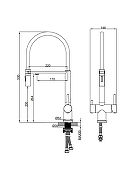 Смеситель для кухни AltroBagno Flusso 050206 BC цвет Медь матовая-1