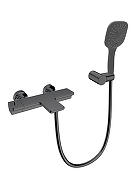 Смеситель для ванны AltroBagno Lamberto 0224 GM с термостатом цвет Оружейная сталь