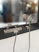 Смеситель для ванны AltroBagno Lamberto 0224 GM с термостатом цвет Оружейная сталь-3