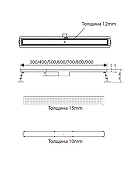 Душевой лоток AltroBagno 50 FD 071205 MB с решеткой цвет Черный матовый / под плитку-11