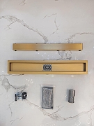 Душевой лоток AltroBagno Livello 60 071209 BG с решеткой цвет Золото матовое / под плитку-4