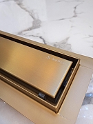 Душевой лоток AltroBagno Livello 60 071209 BG с решеткой цвет Золото матовое / под плитку-10