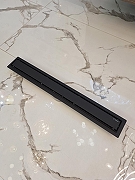 Душевой лоток AltroBagno Livello 80 071214 MB с решеткой цвет Черный матовый / под плитку-3