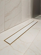 Душевой лоток AltroBagno Livello 80 071215 BG с решеткой цвет Золото матовое / под плитку-4