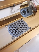 Душевой лоток AltroBagno Livello 80 071215 BG с решеткой цвет Золото матовое / под плитку-8