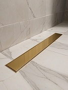 Душевой лоток AltroBagno Livello 80 071215 BG с решеткой цвет Золото матовое / под плитку-9