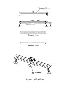 Душевой лоток AltroBagno Livello 80 071215 BG с решеткой цвет Золото матовое / под плитку-11