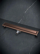 Душевой лоток AltroBagno Livello 80 071240 BC с решеткой цвет Медь матовая / под плитку-6