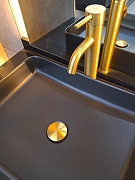 Донный клапан AltroBagno PU 070210A BG click-clack цвет Золото матовое-5