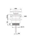 Донный клапан AltroBagno PU 070219U BC click-clack цвет Медь матовая-7