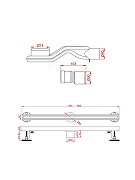 Душевой лоток AltroBagno Supremo 60 071231 BC с решеткой цвет Медь матовая / под плитку-11