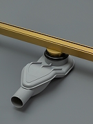 Душевой лоток AltroBagno Supremo 60 071232 BG с решеткой цвет Золото матовое / под плитку-5