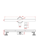 Душевой лоток AltroBagno Trave 60 071218 BG с решеткой цвет Золото матовое-11