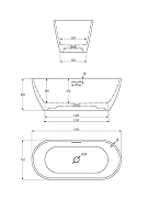 Ванна из искусственного камня AltroBagno Bruna 170x75 090203 цвет Кремовый-7