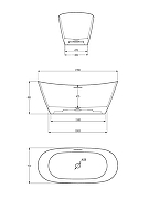 Ванна из искусственного камня AltroBagno Fiorina 170x75 090218 цвет Кремовый-5