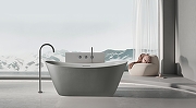 Ванна из искусственного камня AltroBagno Fiorina 170x75 090219 цвет Серый цемент-3