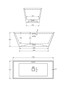 Ванна из искусственного камня AltroBagno Francesca 170x75 090101 цвет Белый-9