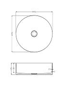 Раковина-чаша AltroBagno Luna 40 001001 OrSp цвет Золото матовое-5