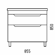 Тумба под раковину Corozo Юта 85 SD-00000398 цвет Белый-2