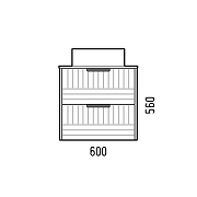 Тумба под раковину Corozo Инди 60 SD-00001360 цвет Серый-3