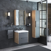 Тумба под раковину Corozo Инди 60 SD-00001360 цвет Серый-8