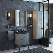 Тумба под раковину Corozo Инди 60 SD-00001360 цвет Серый-11