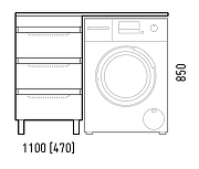 Тумба под раковину Corozo Джерси 50 SD-00001627 цвет Белый-2