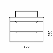 Тумба под раковину Corozo Юта 75 SD-00001667 подвесная цвет Белый-2