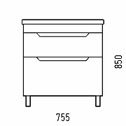 Тумба под раковину Corozo Юта 75 SD-00001668 цвет Белый-2
